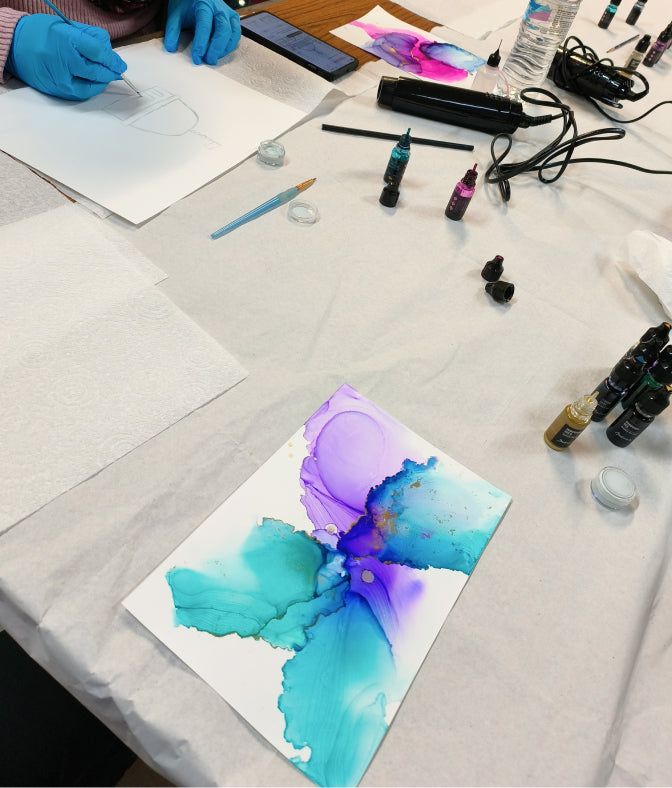 Ripples and Fades - Advanced Alcohol ink Workshop